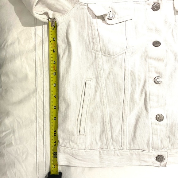 Gap White Denim Jacket with Silver Hardware | Size S - Picture 7 of 8